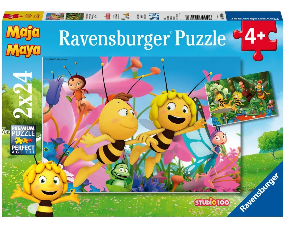Kinderpuzzle 2x24 Teile - Die kleine Biene Maja