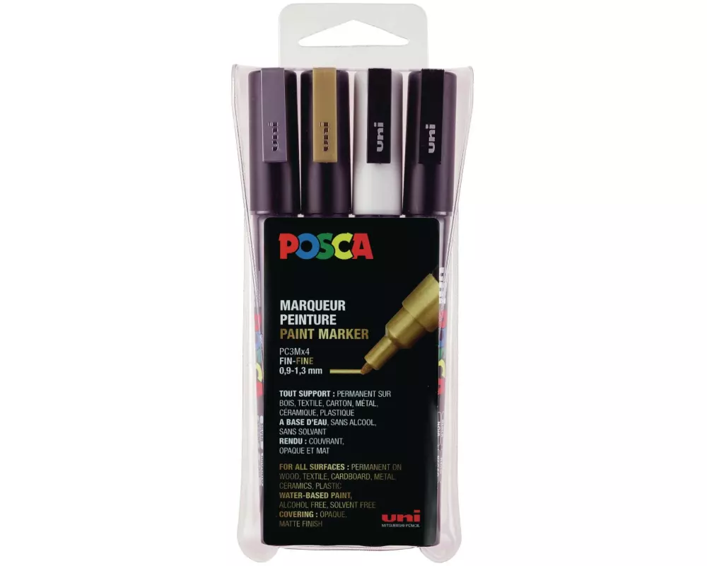 Uni Permanent-Marker 0.9 mm - 1.3 mm, Mehrfarbig