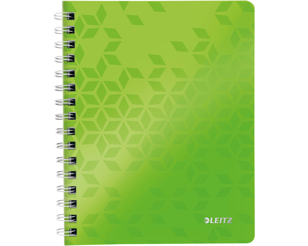 LEITZ Spiralbuch WOW PP A5 4639-00-54 grün 80 Blatt