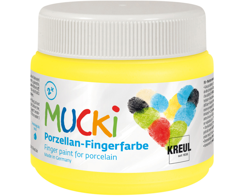 KREUL Porzellan-Fingerfarbe Mucki KR-26302 sonnengelb