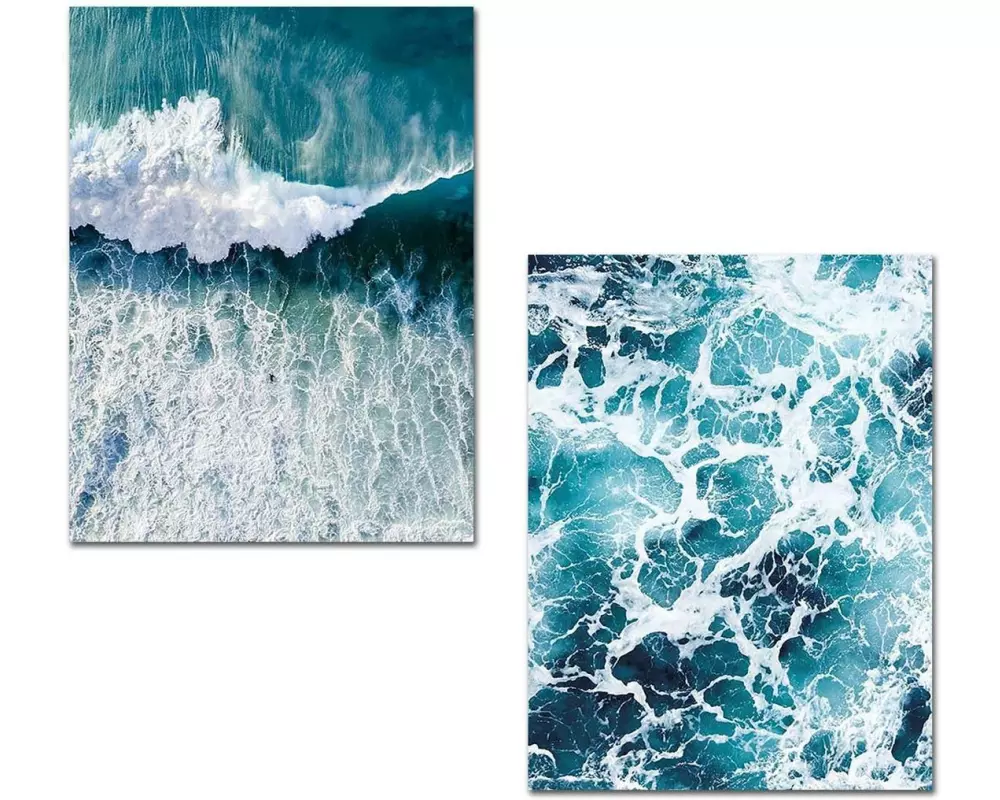 Wallxpert Bild Meer 2-teilig 30x40 cm, Total Grösse 62x40 cm