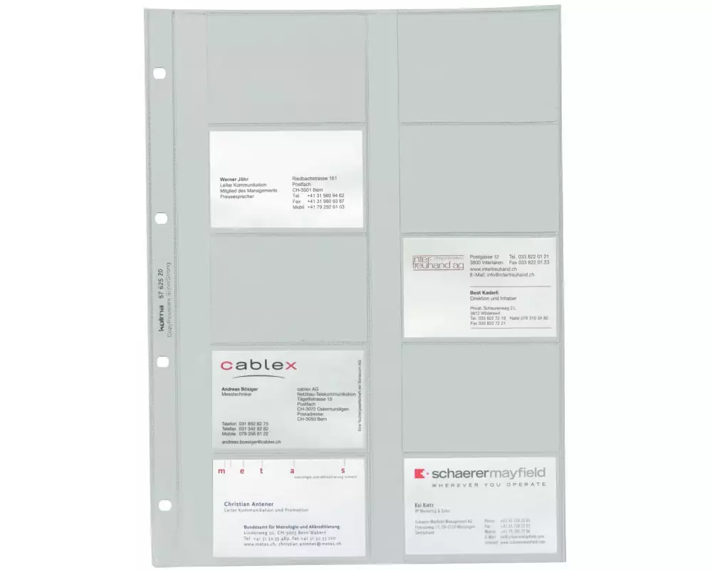 Kolma Zeigetasche A4 Copy Resistant für Karten 5 Stück