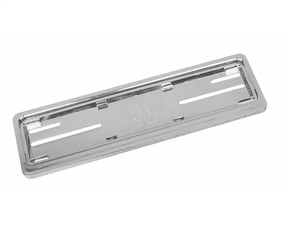 TopLine Kennzeichenhalterset 30 x 8 / 50 x 11 cm Verchromt