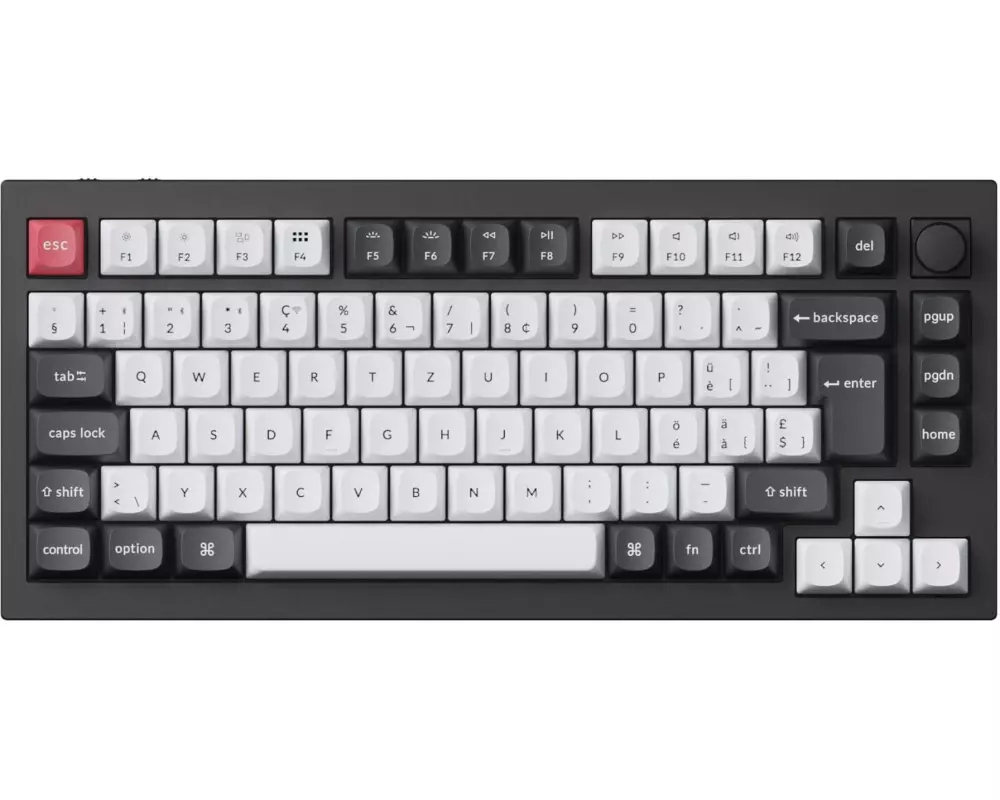 Keychron Gaming-Tastatur Q1 HE Carbon Black QMK Magnetic Switch