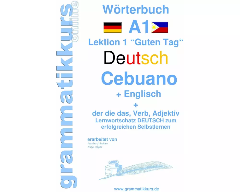 Wörterbuch Deutsch - Cebuano - Englisch Niveau A1