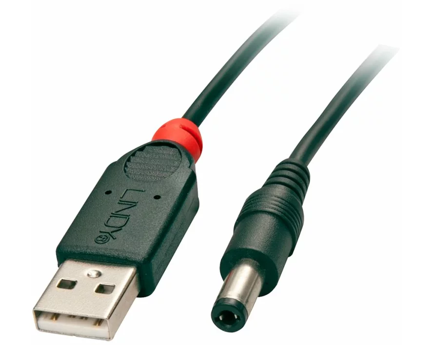 LINDY Adptor Cable USB A male - DC 5.5/2.5 mm male 1.5m