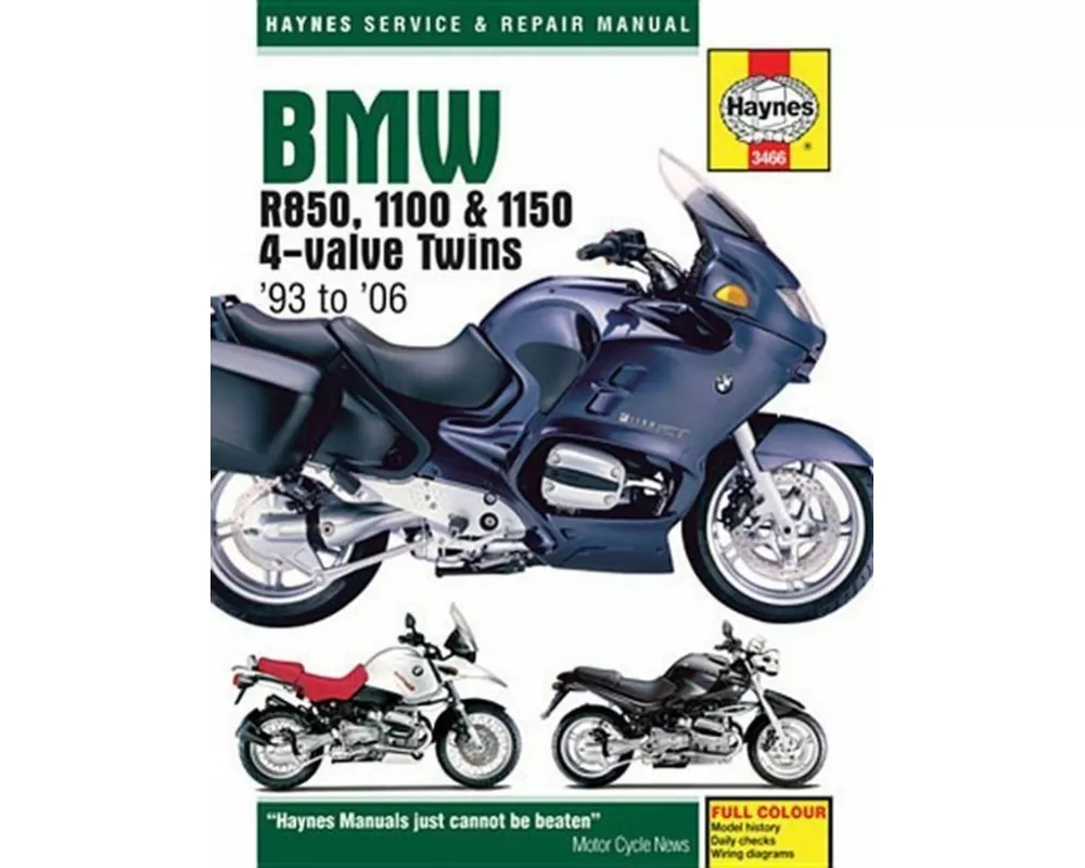 BMW R850, 1100 & 1150 4-valve Twins (93 - 06) Haynes Repair Manual