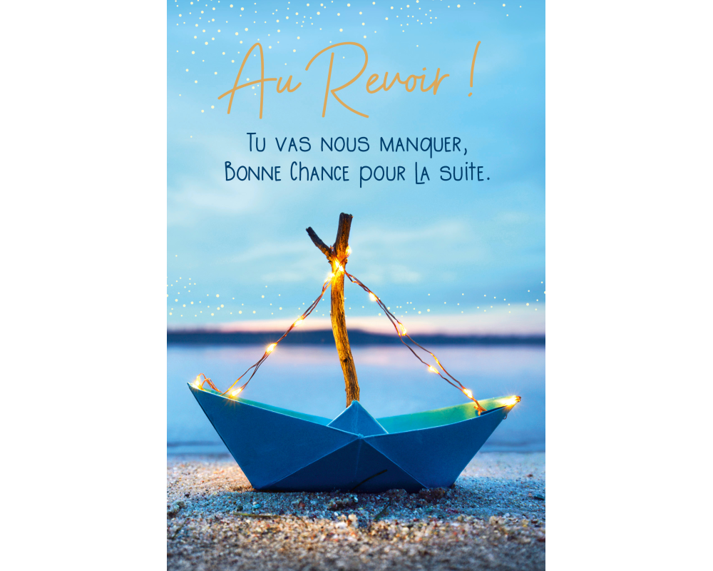 ABC Abschiedskarte FR B6 53218 Papierschiffchen