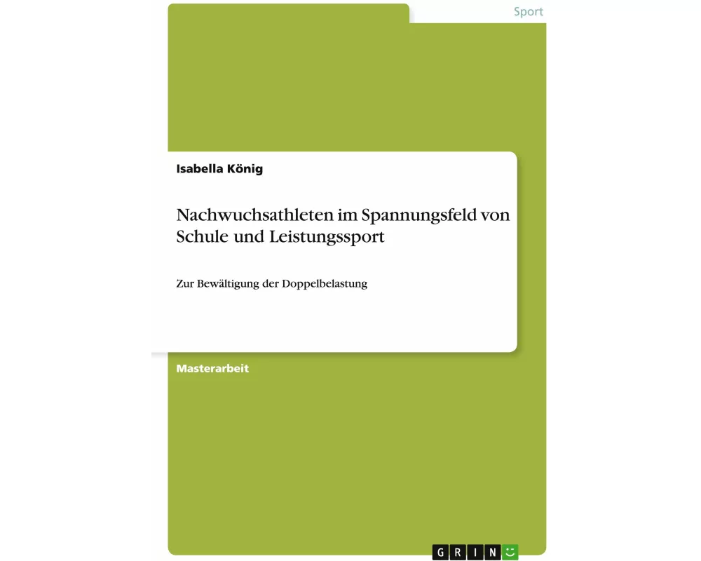 Nachwuchsathleten im Spannungsfeld von Schule und Leistungssport