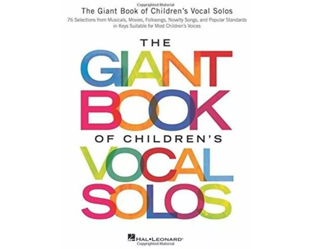 The Giant Book Of Children's Vocal Solos