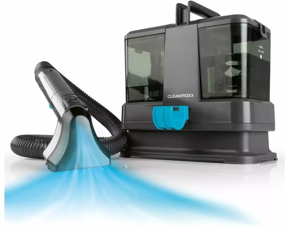 CLEANmaxx Teppichreiniger mit CH-Stecker 350 W, Grau/Blau
