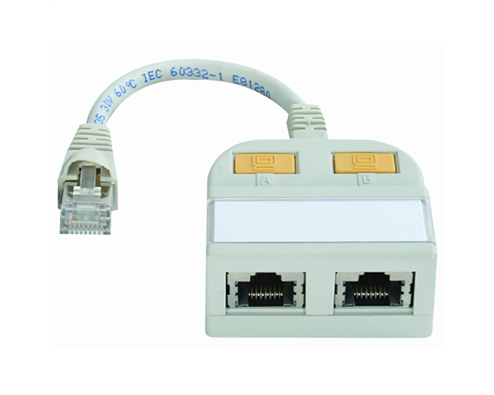 TELEGÄRTNER T-Adapter, Ausgang auf 2x 10Base-T
