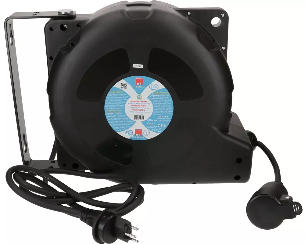 Max Hauri Kabelrolle 15 m, Schwarz