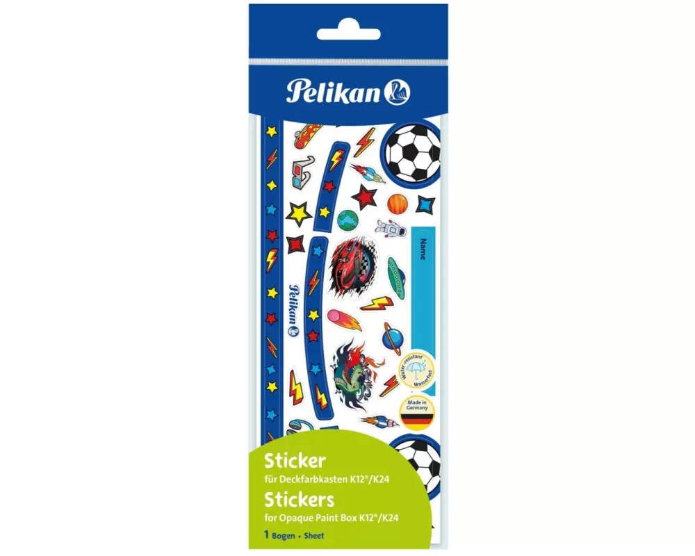 Pelikan Motivsticker Stickerbogen Wasserfest, Blau