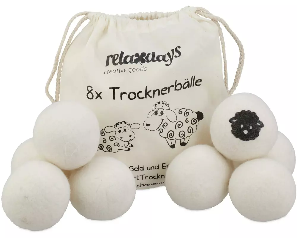 relaxdays Trocknerbälle 8 Stück