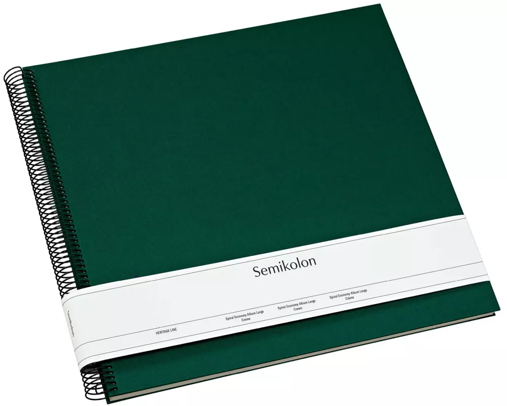 Semikolon Fotoalbum 34.5 x 33.2 cm Dunkelgrün, 50 cremeweisse Seiten