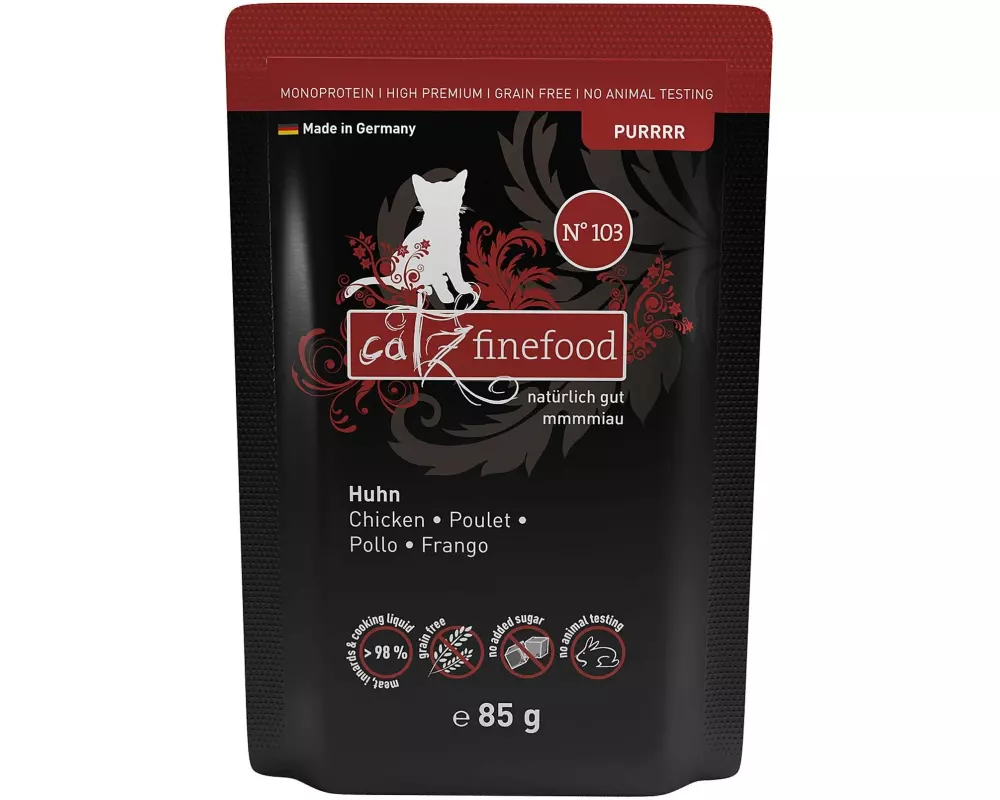 catz finefood Nassfutter Purrrr No.103 Huhn, 85 g
