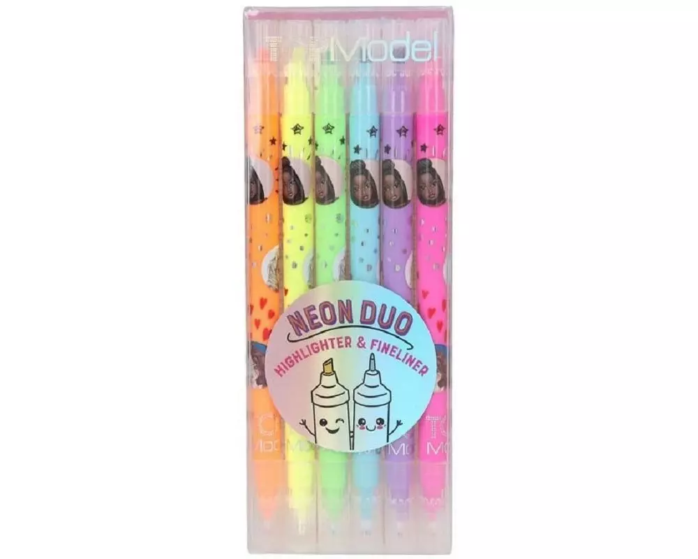 Depesche Filzstift Filzstifte Leuchtstift Set 6 Stifte