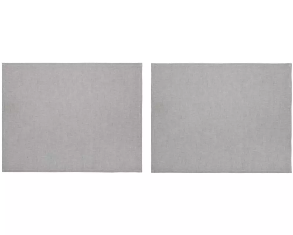 Urbanara Tischset Tolosa, 2 Stück, 38 cm x 50 cm, Grau