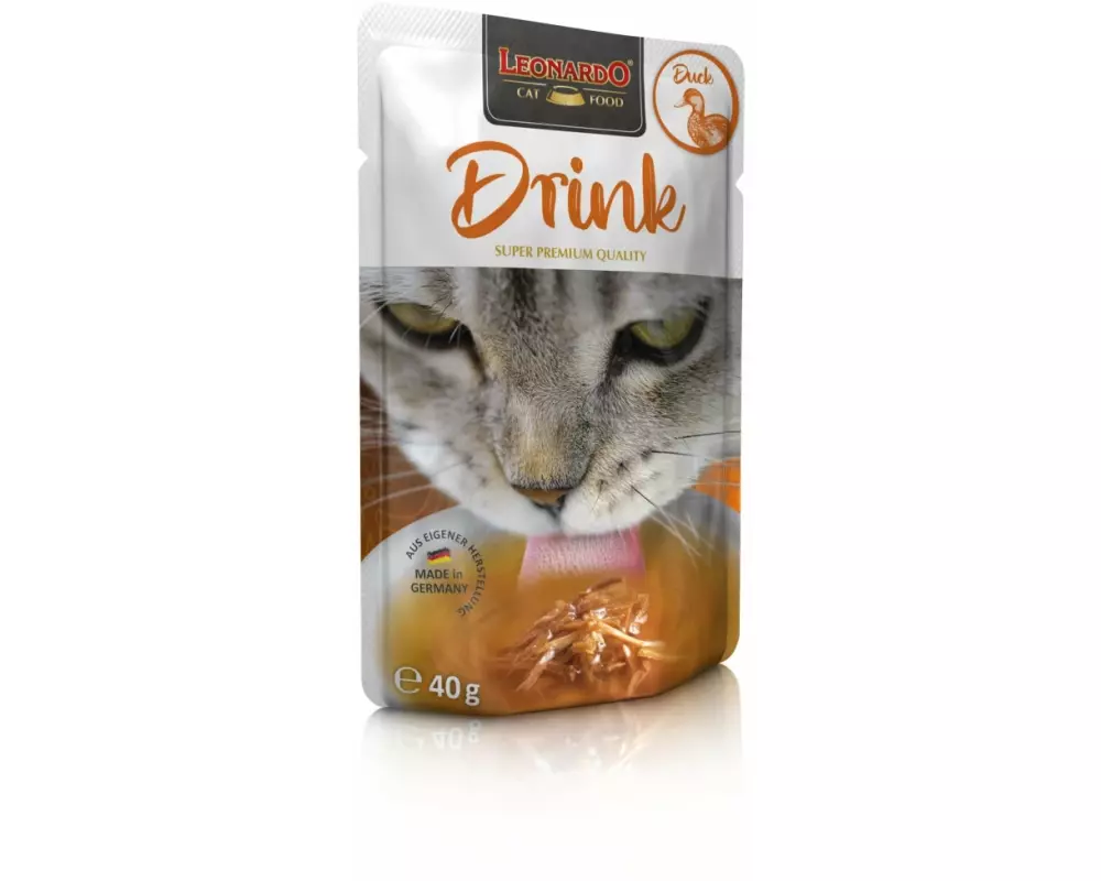 Leonardo Cat Food Katzen-Snack Drink Ente, 40 g