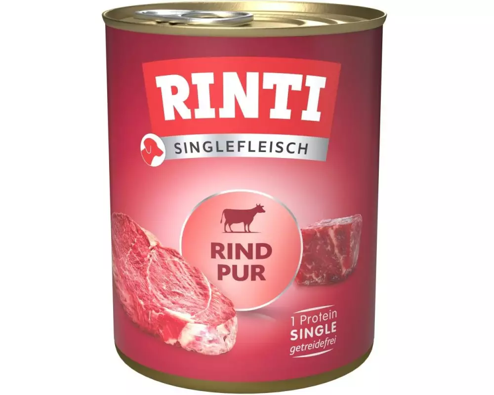 Rinti Nassfutter Singlefleisch Dose Rind Pur, 800 g