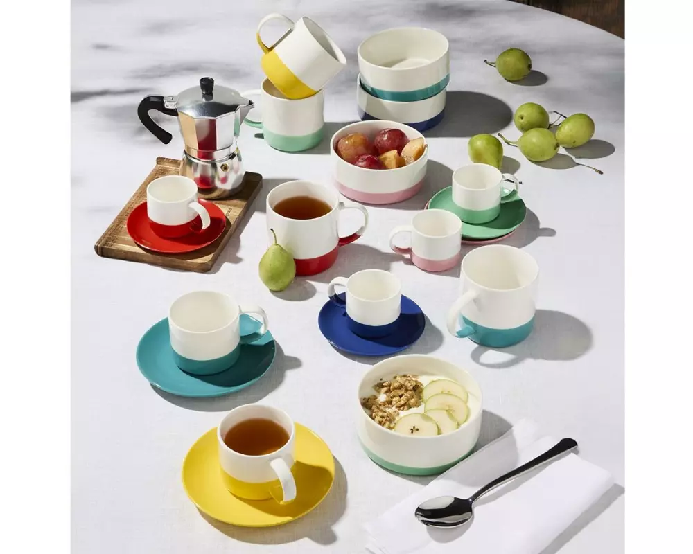 Tognana Tognana Kaffeetassen-Set Rainbow 210 ml, 6 Stück, Mehrfarbig