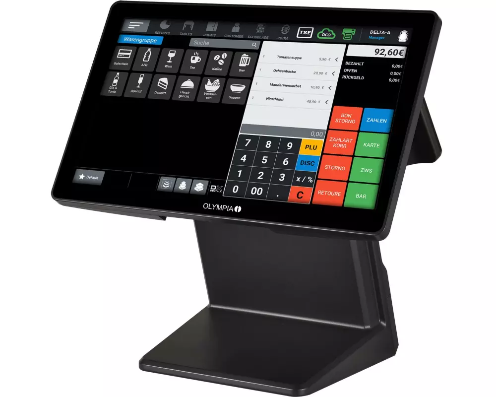 Olympia Registrierkasse T400DK Schwarz