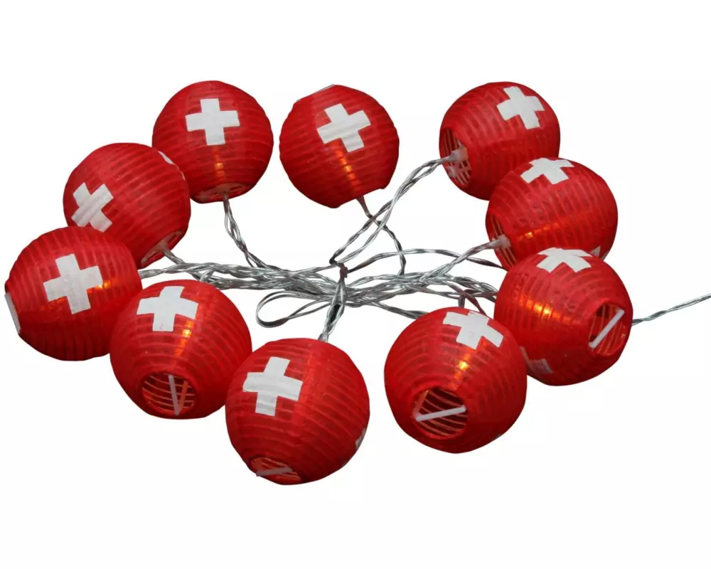 Dameco Lichterkette LED-Solar CH-Kreuz, 1.8 m