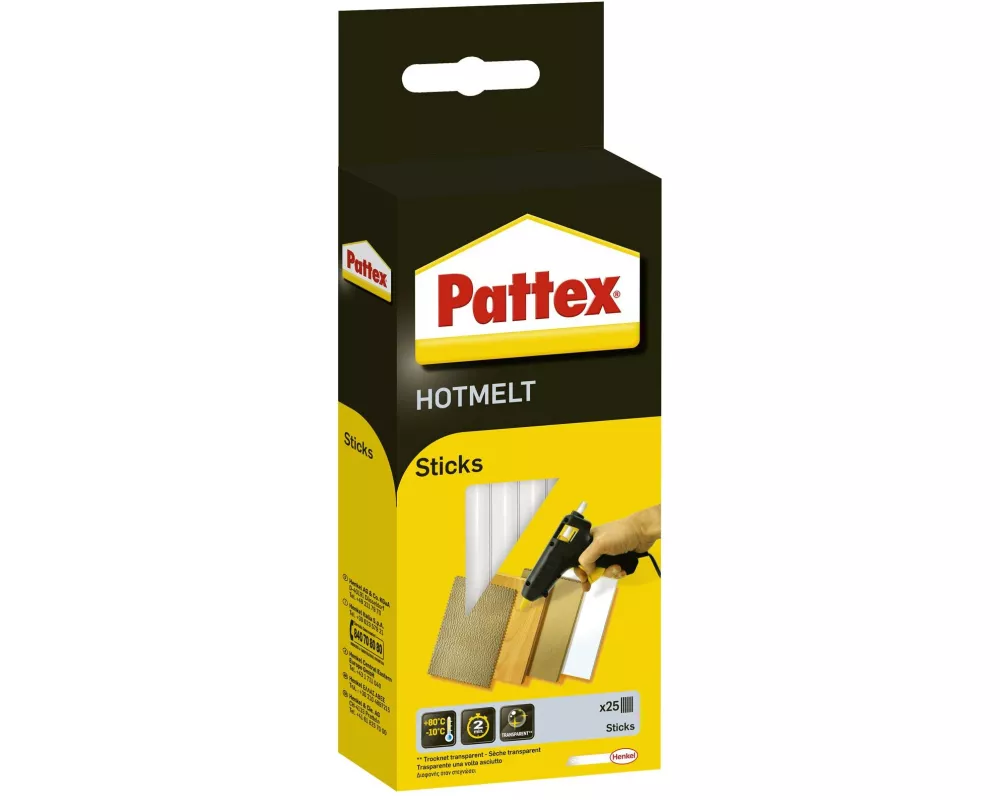Pattex Klebestick Ø 11 mm, 25 Stück, Transparent
