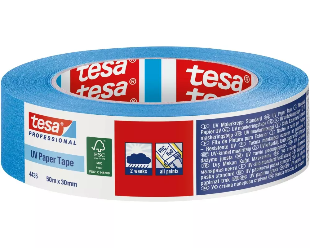 tesa Malerband UV-Aussenklebeband Blau 30 mm x 50 m