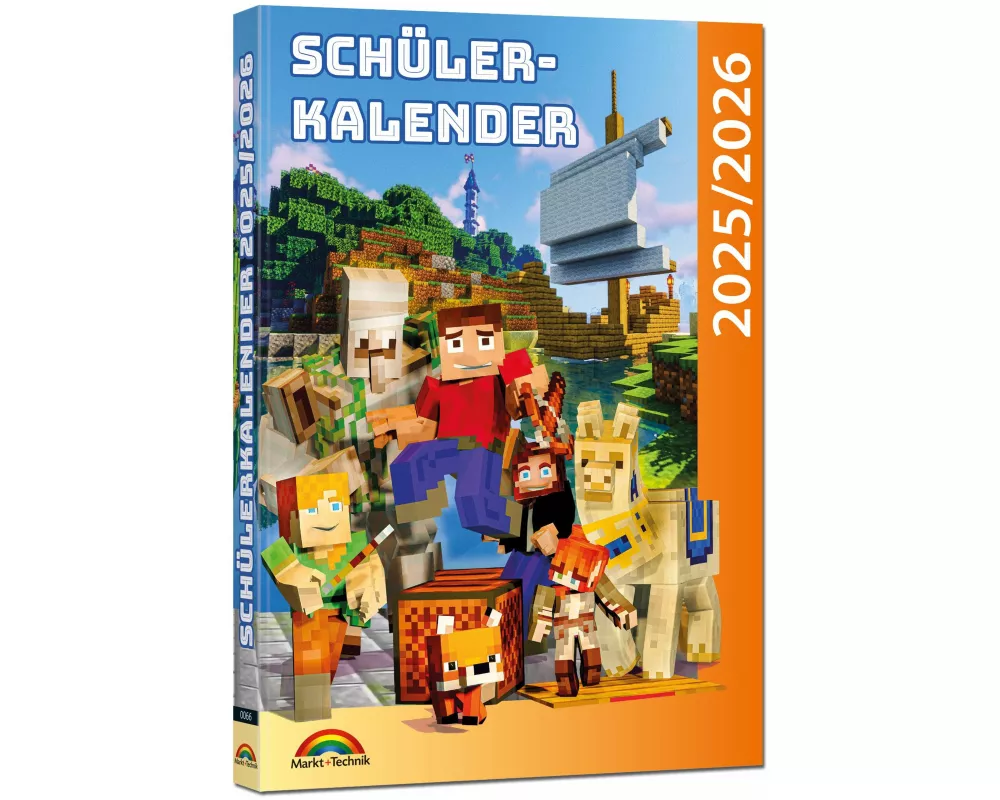 Schülerkalender 2025 / 2026 mit Minecraft; inklusive Tipps, Tricks & Crafting-Rezepten