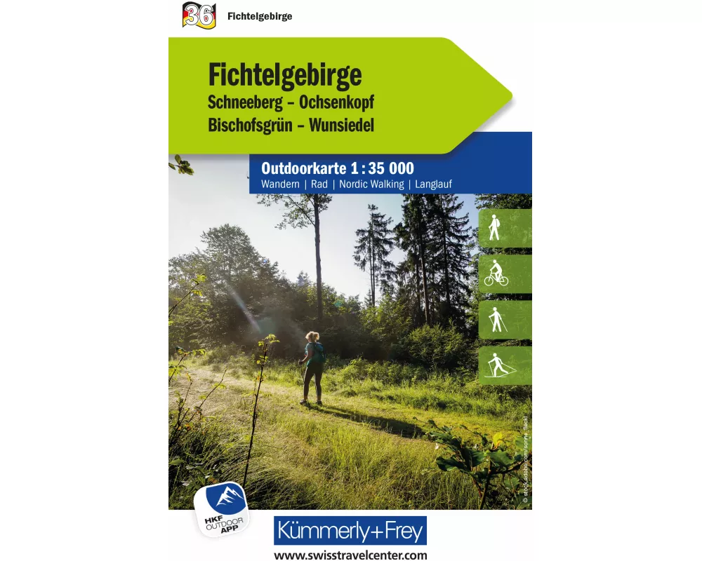 Kümmerly+Frey Outdoorkarte Deutschland 36 Fichtelgebirge 1:35.000