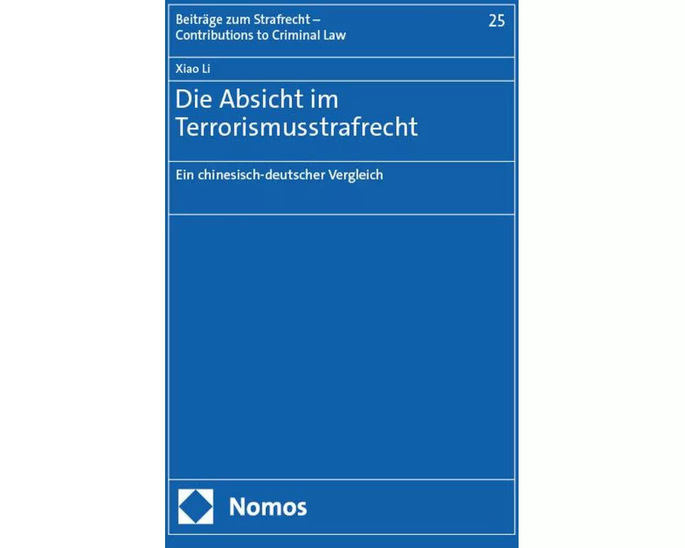 Die Absicht im Terrorismusstrafrecht