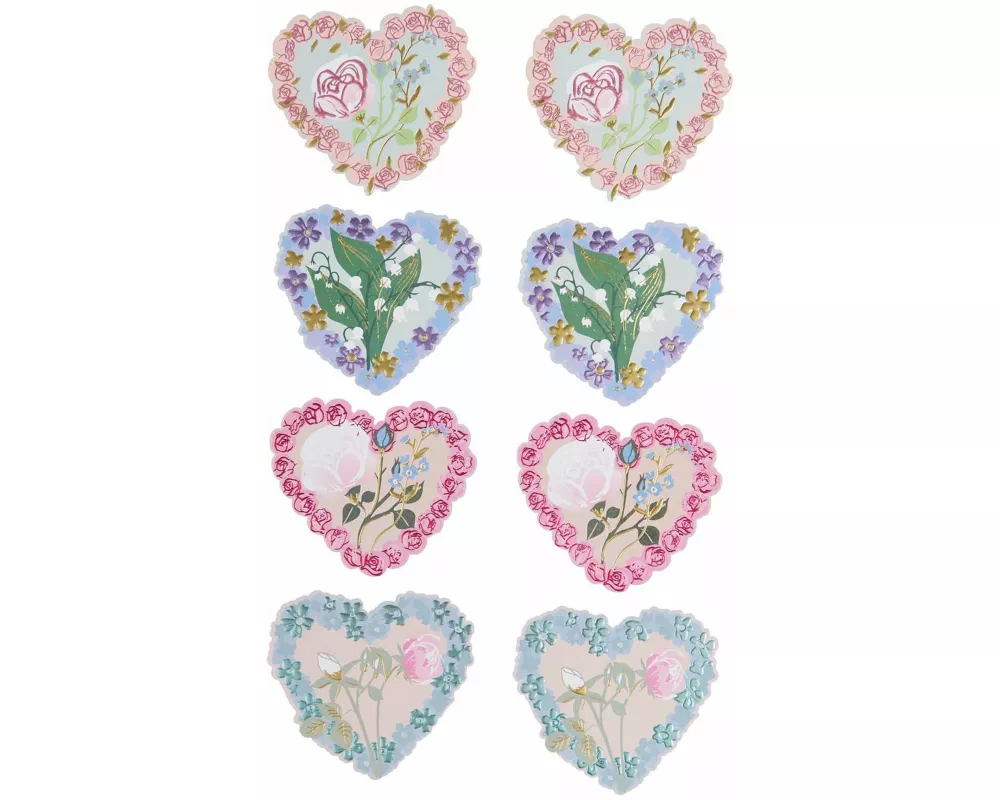 Kartenset La Vie en Rose, Herzen FSC MIX, 8 Karten, 8 Umschläge, B6