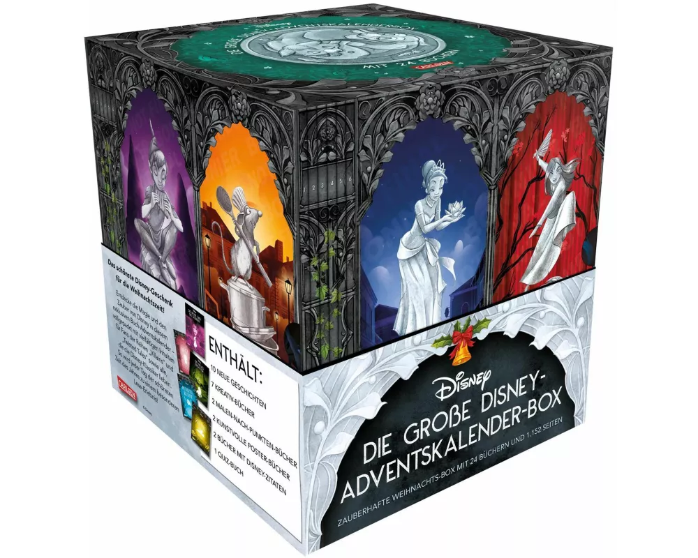 Disney: Die große Disney-Adventskalender-Box – Zauberhafte Weihnachts-Box mit 24 Büchern und 1.152 Seiten für Young Adults