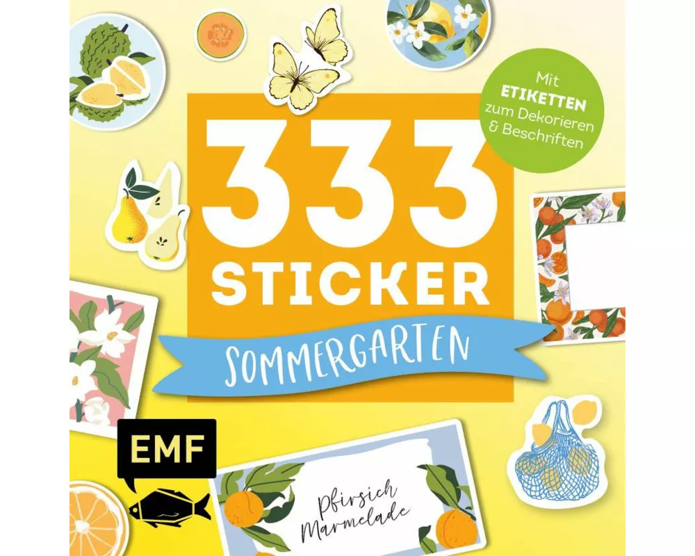 333 Sticker – Sommergarten: Küchen-Etiketten und Aufkleber mit beschreibbarer Oberfläche