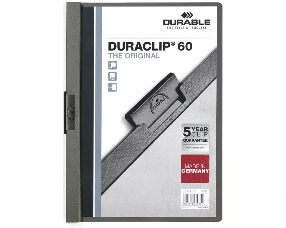 DURABLE Klemmhefter Duraclip 60 Anthrazit