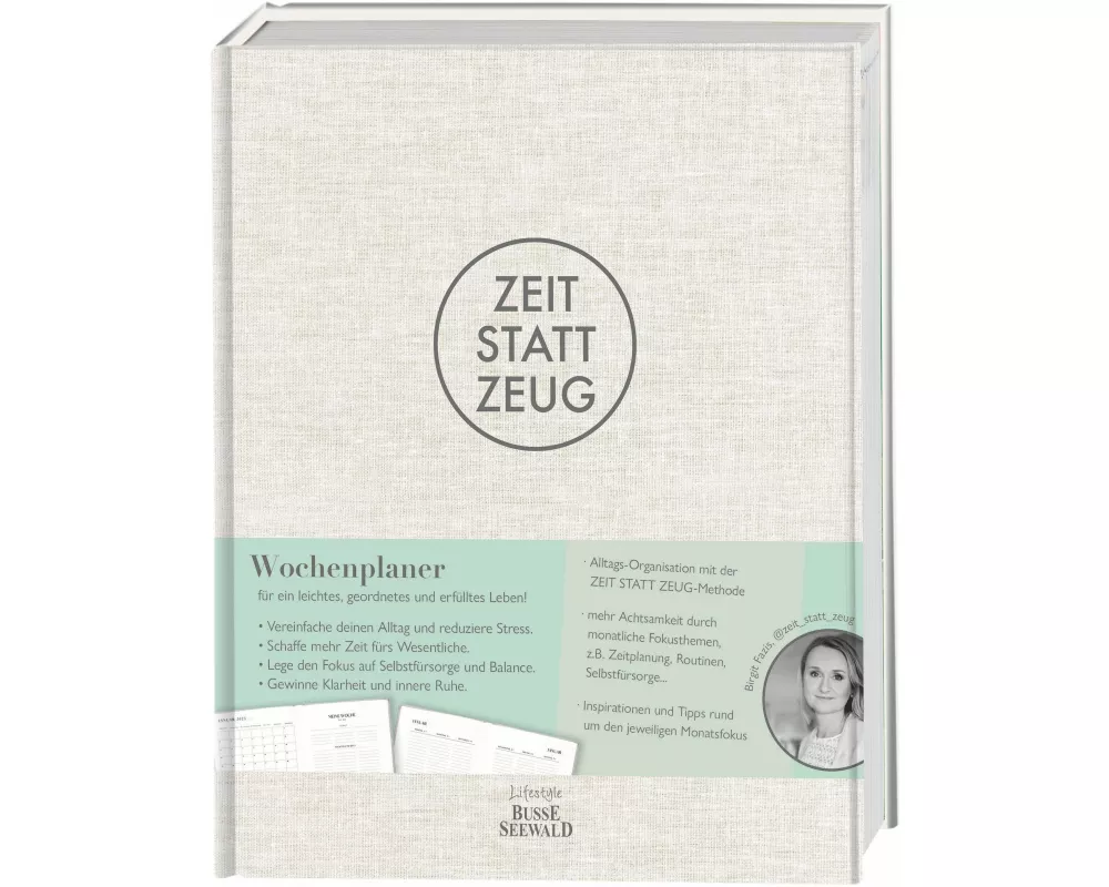 Zeit statt Zeug: Wochenplaner