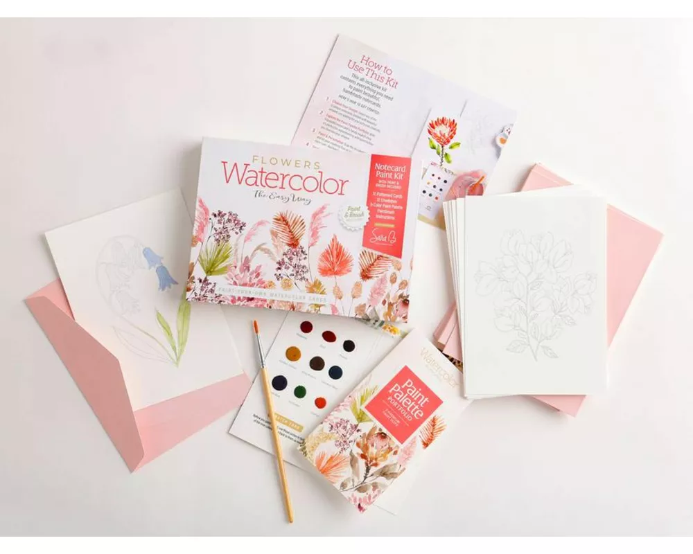 Watercolor the Easy Way Paint-Your-Own Watercolor Cards Flowers