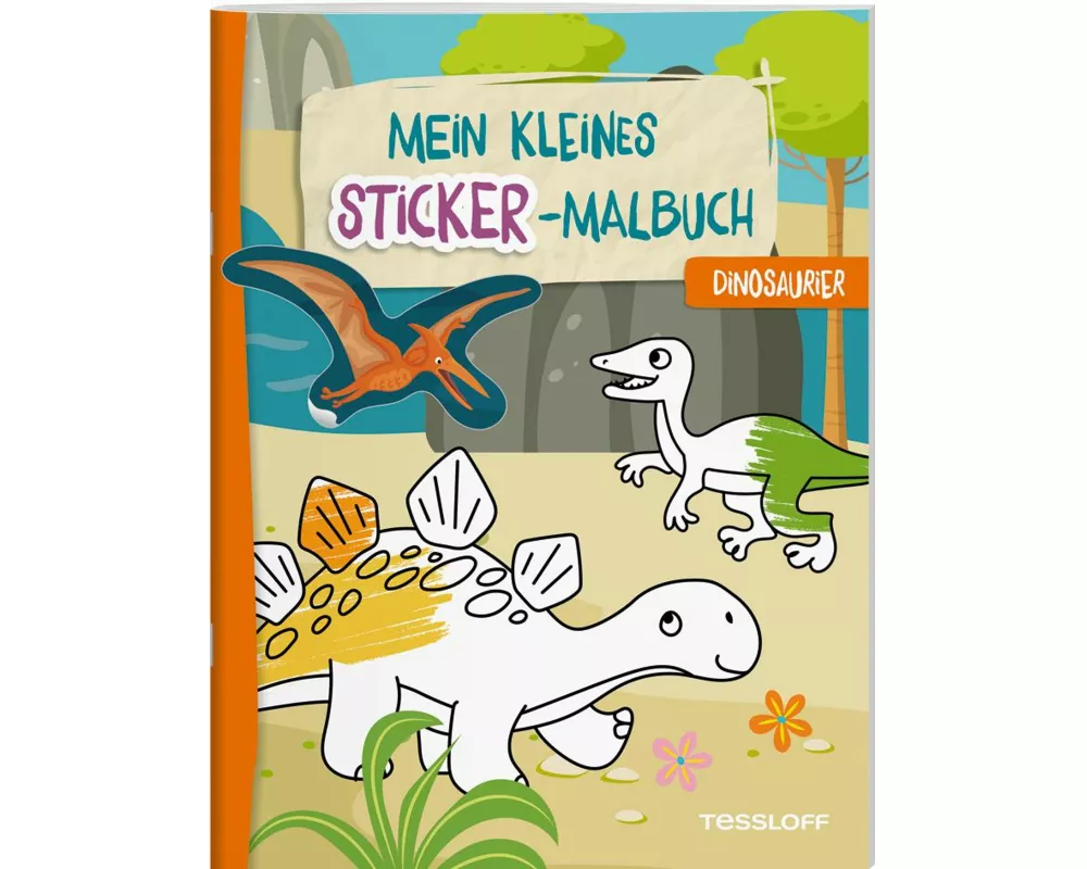 Mein kleines Sticker-Malbuch. Dinosaurier