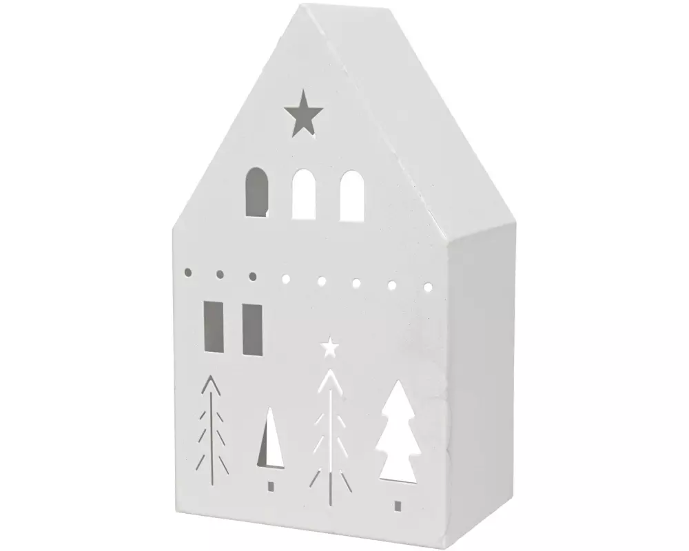 COCON Windlicht Häuschen, Weiss
