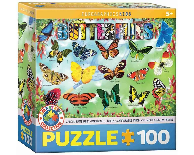 Kinder Puzzle 100 Teile - Garden Butterflies