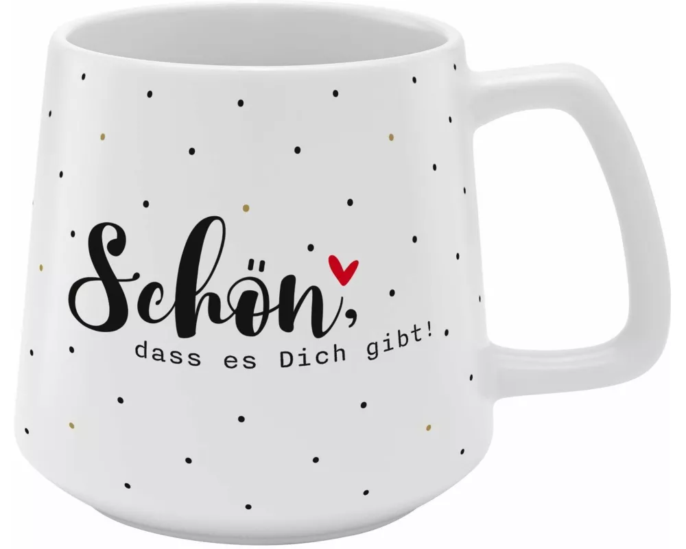 GRUSS & CO Tasse Konisch, Motiv "Schön, dass es dich gibt!"