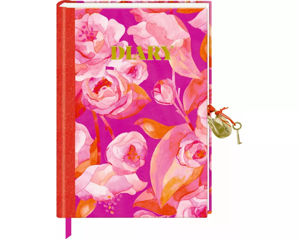 Tagebuch mit Schloss - All about pink