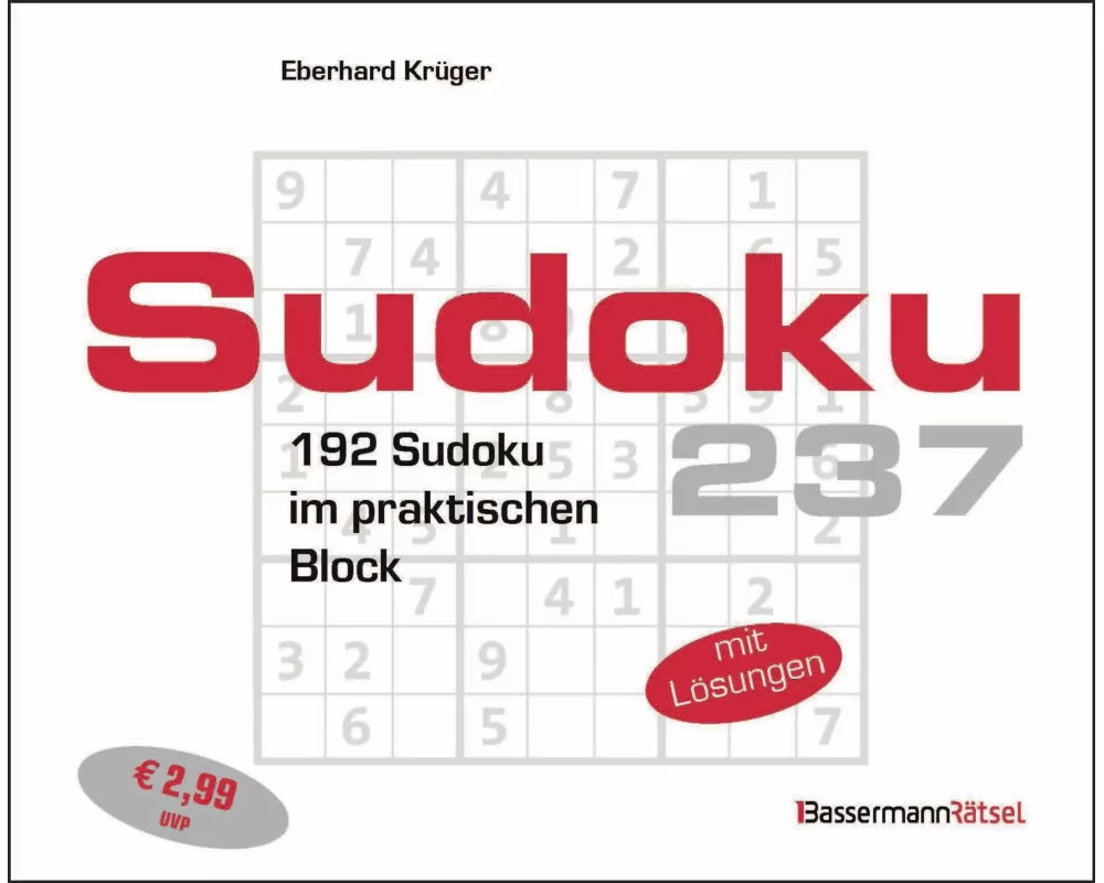 Sudokublock 237 (5 Exemplare à 2,99 €)