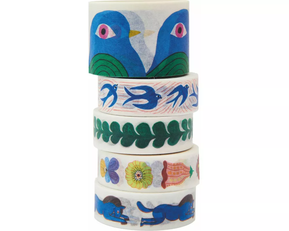 Tape Set Midsommar Magic FSC MIX, 5 Stk, 4x 1,5cm x 10m, 1x 3 cm x 10m