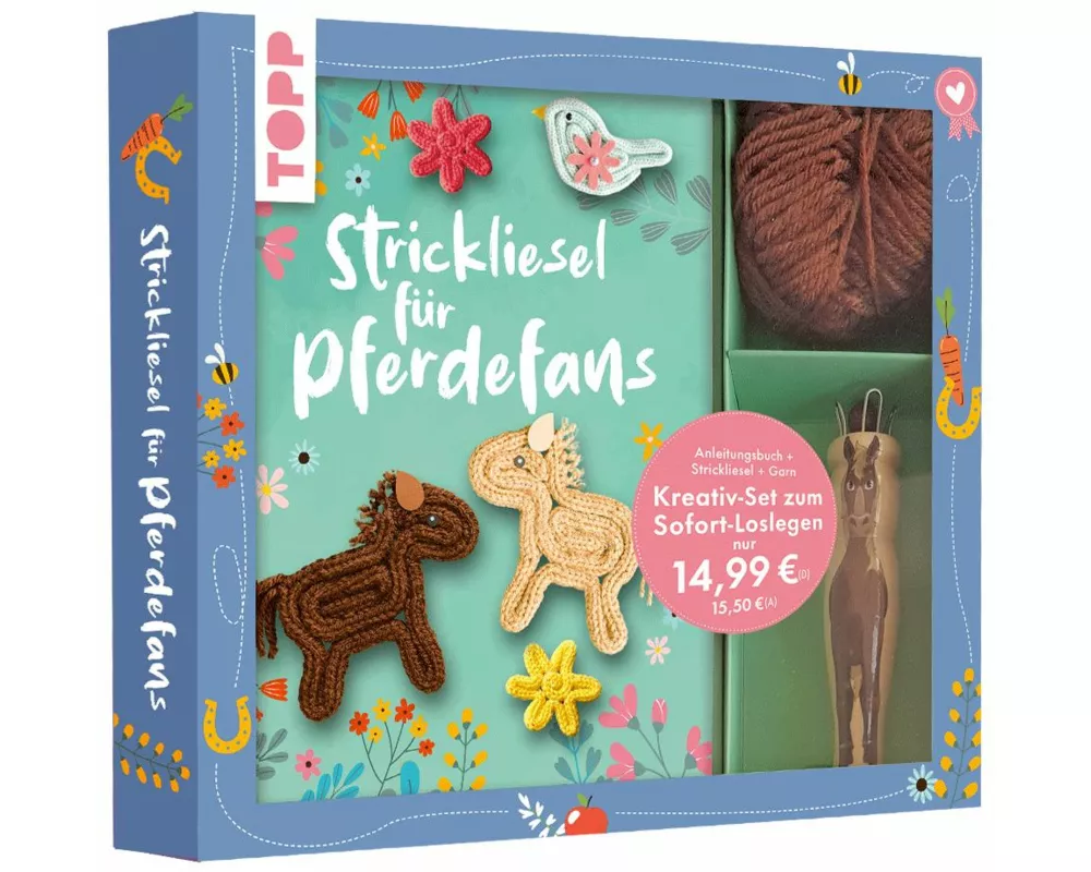 Kreativ-Set Strickliesel für Pferdefans