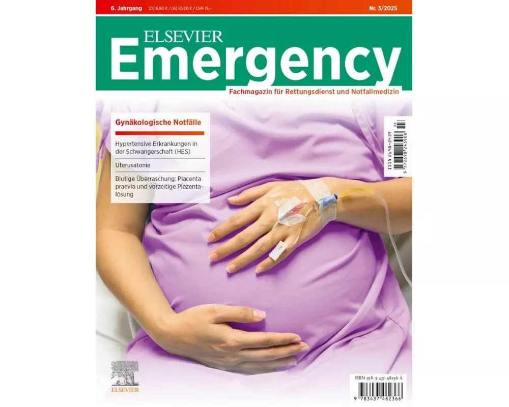 ELSEVIER Emergency. Gynäkologische Notfälle. 3/2025: Fachmagazin für Rettungsdienst und Notfallmedizin