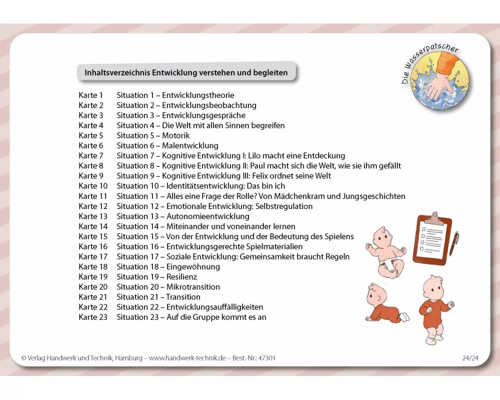Kartenset Krippe - Die Wasserpatscher