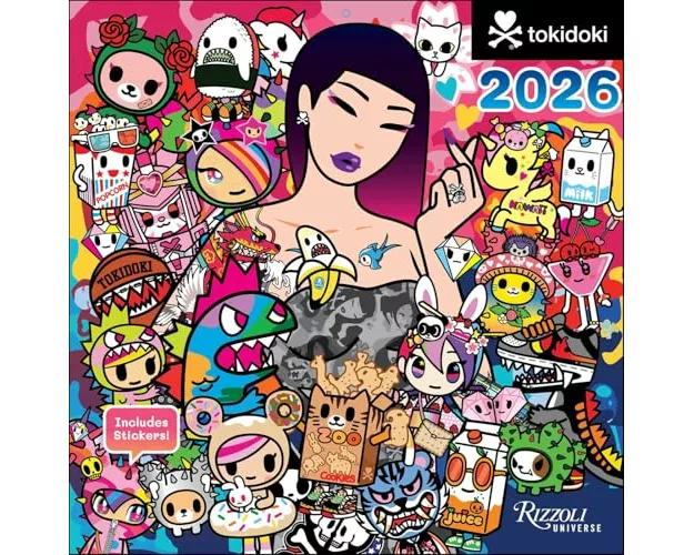 Tokidoki 2026 Wall Calendar (Includes Stickers)